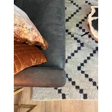 Hoekbank Nina Eco-leder- Antraciet | 3-zits ottomane rechts