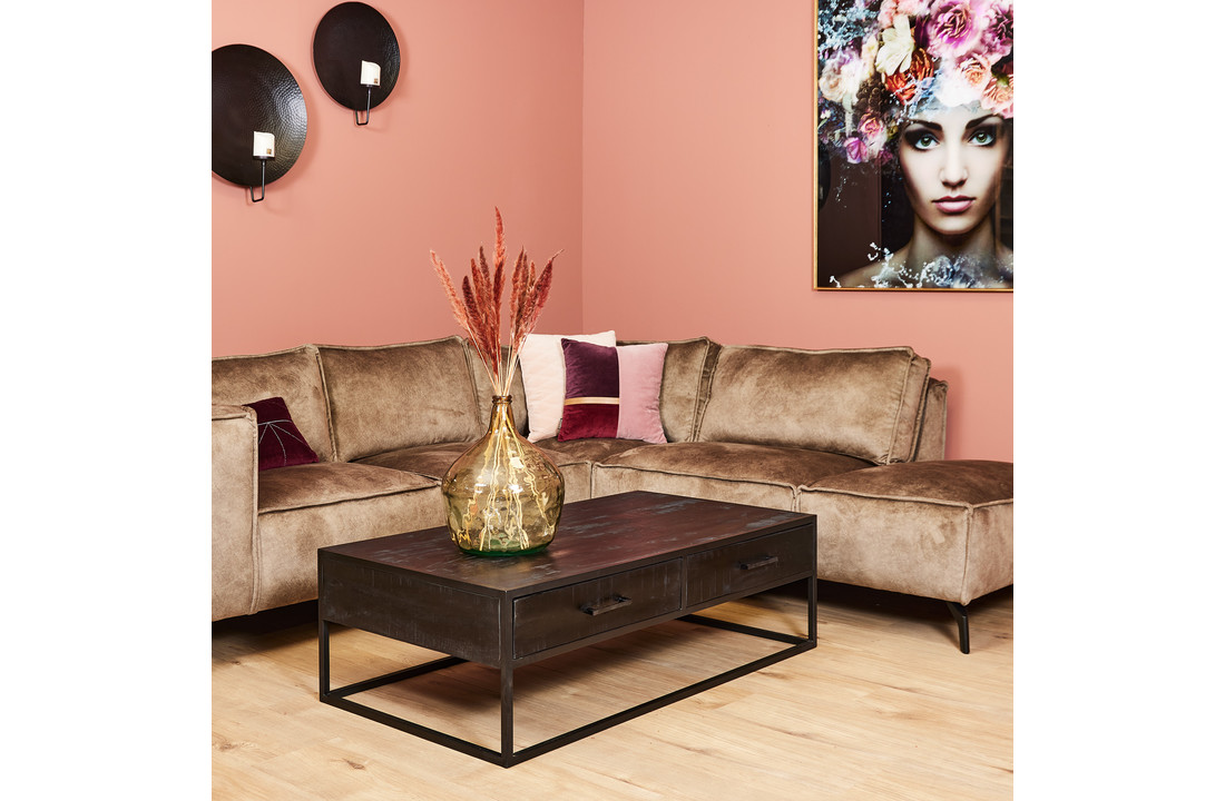 Salontafel Denver Black met 2 lades