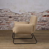Teddy fauteuil Dante | Lichtbruin
