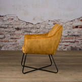 Velvet fauteuil Monte | Geel