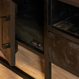 Tv meubel Denver Black 145 cm | Mangohout en metaal