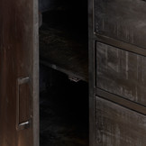 Dressoir Denver Black 165 cm | Mangohout en metaal