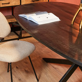 Eettafel Elegance black | Deens ovaal | 200x100 cm