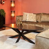 Ovale salontafel Faye | Zwart marmer
