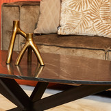 Ovale salontafel Faye | Zwart marmer