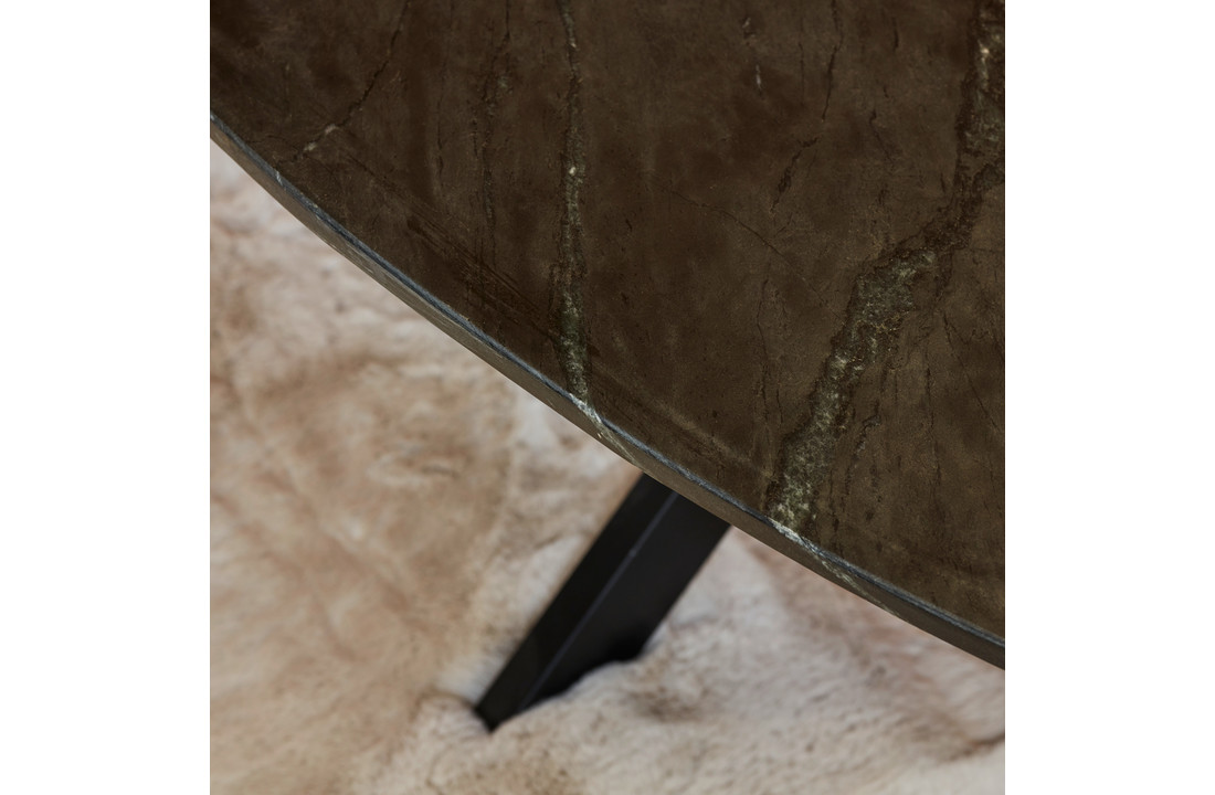 Ovale salontafel Faye | Zwart marmer