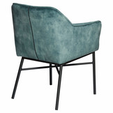 Velvet eetkamerstoel Noah | Blauw
