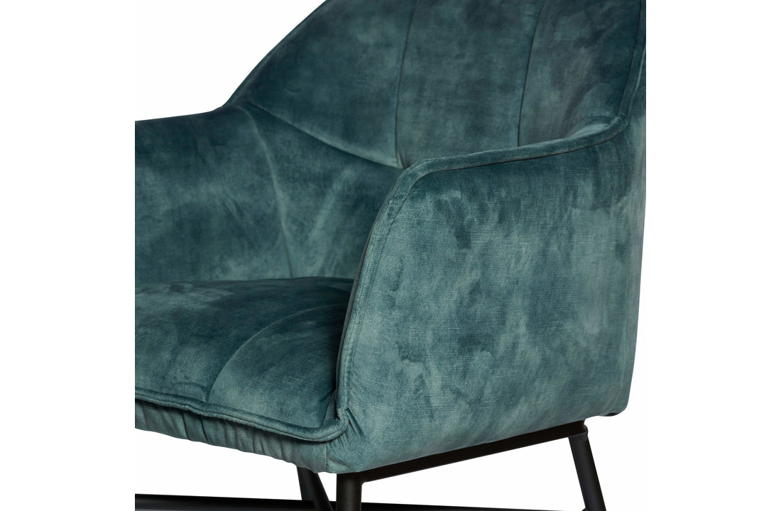 Velvet eetkamerstoel Noah | Blauw