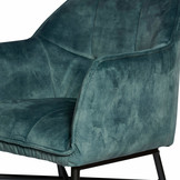 Velvet eetkamerstoel Noah | Blauw