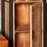Boekenkast Britt met deur | 200 x 55 cm