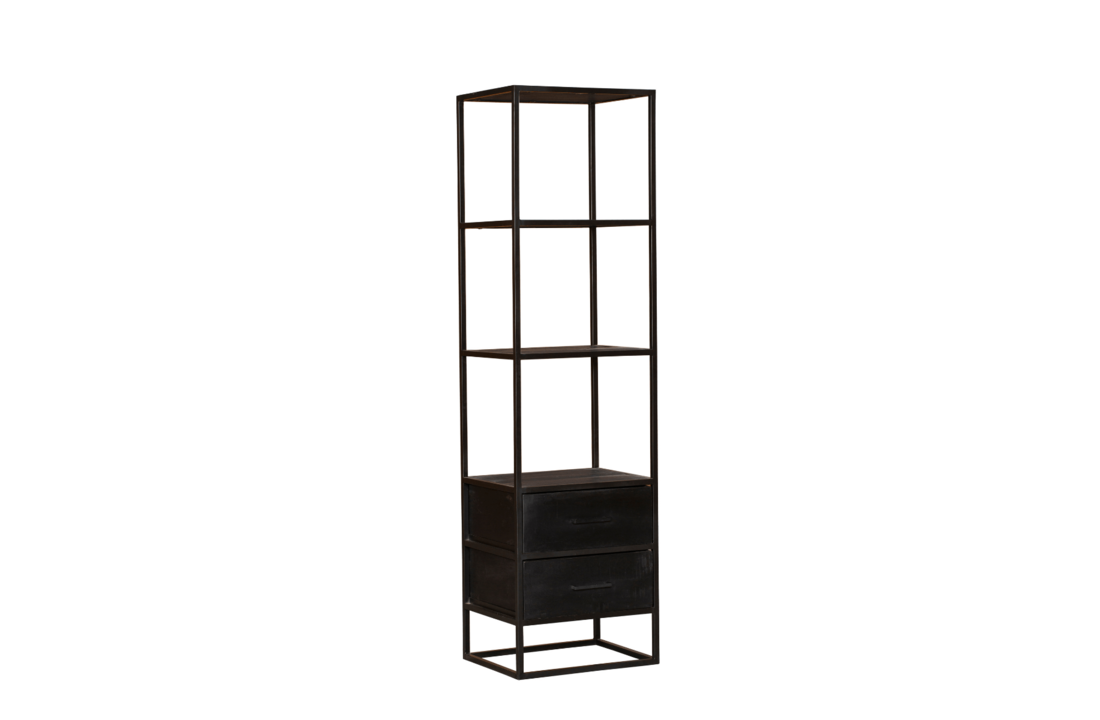 Boekenkast Denver Black | 2 lades