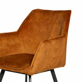 Velvet eetkamerstoel Sterre | Geel