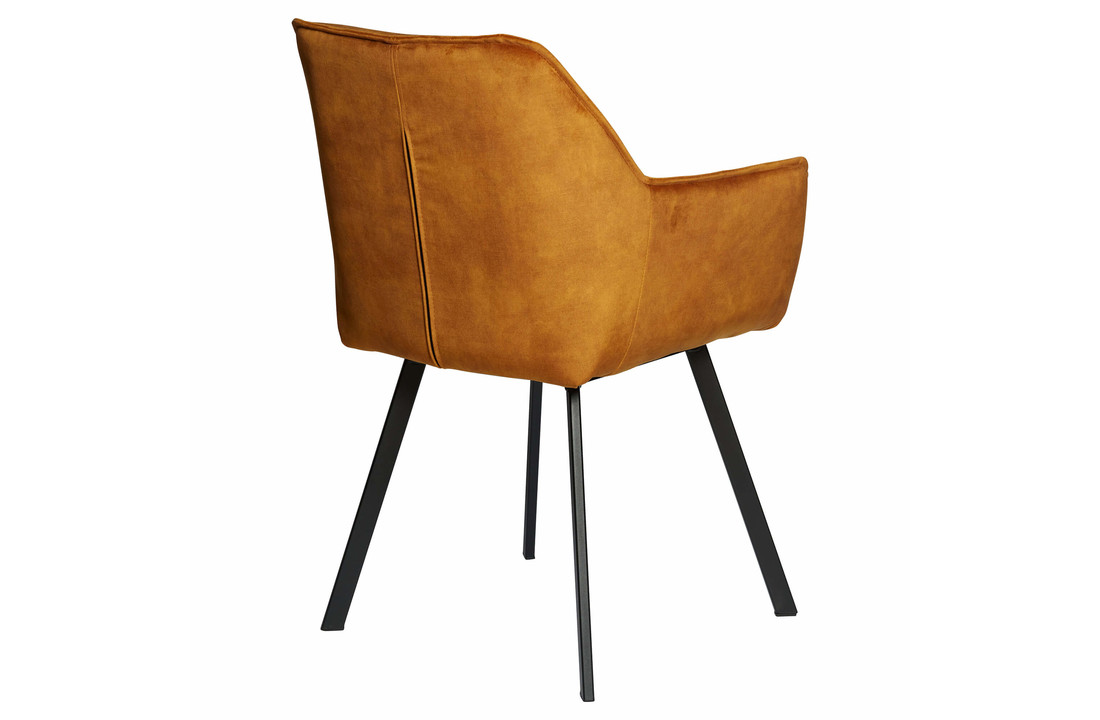 Velvet eetkamerstoel Sterre | Geel