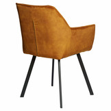 Velvet eetkamerstoel Sterre | Geel