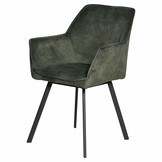 Velvet eetkamerstoel Sterre| Groen