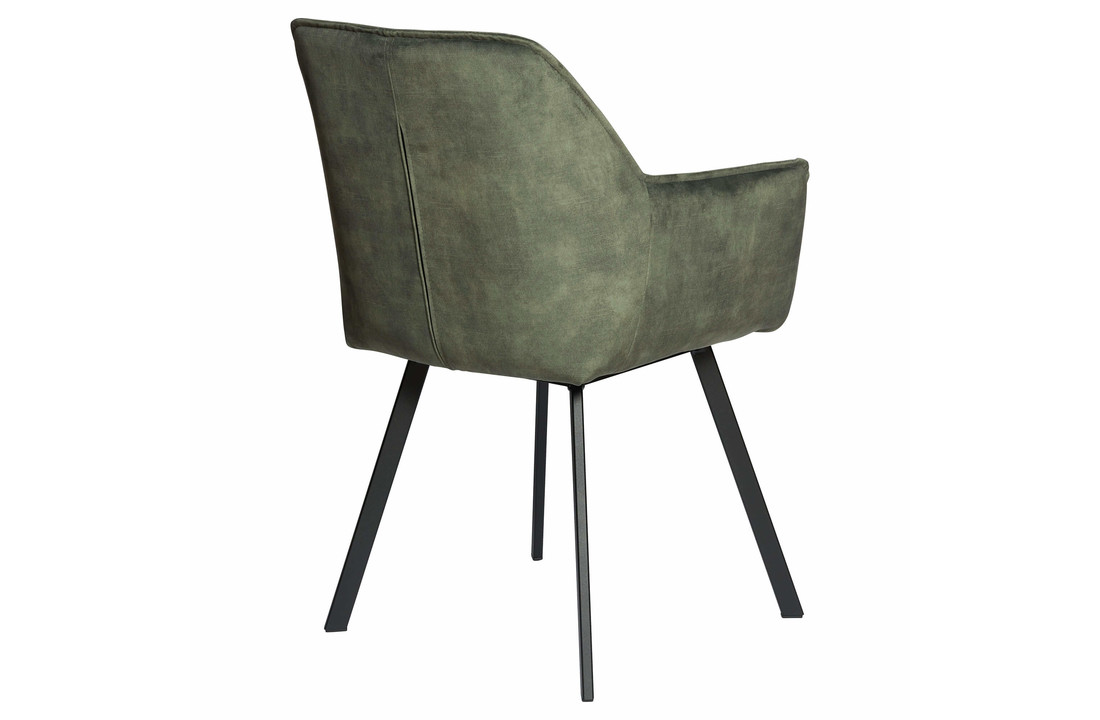 Velvet eetkamerstoel Sterre| Groen