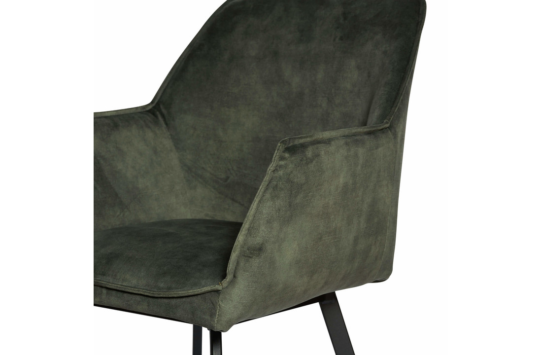 Velvet eetkamerstoel Sterre| Groen
