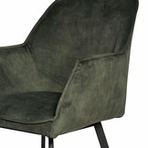 Velvet eetkamerstoel Sterre| Groen