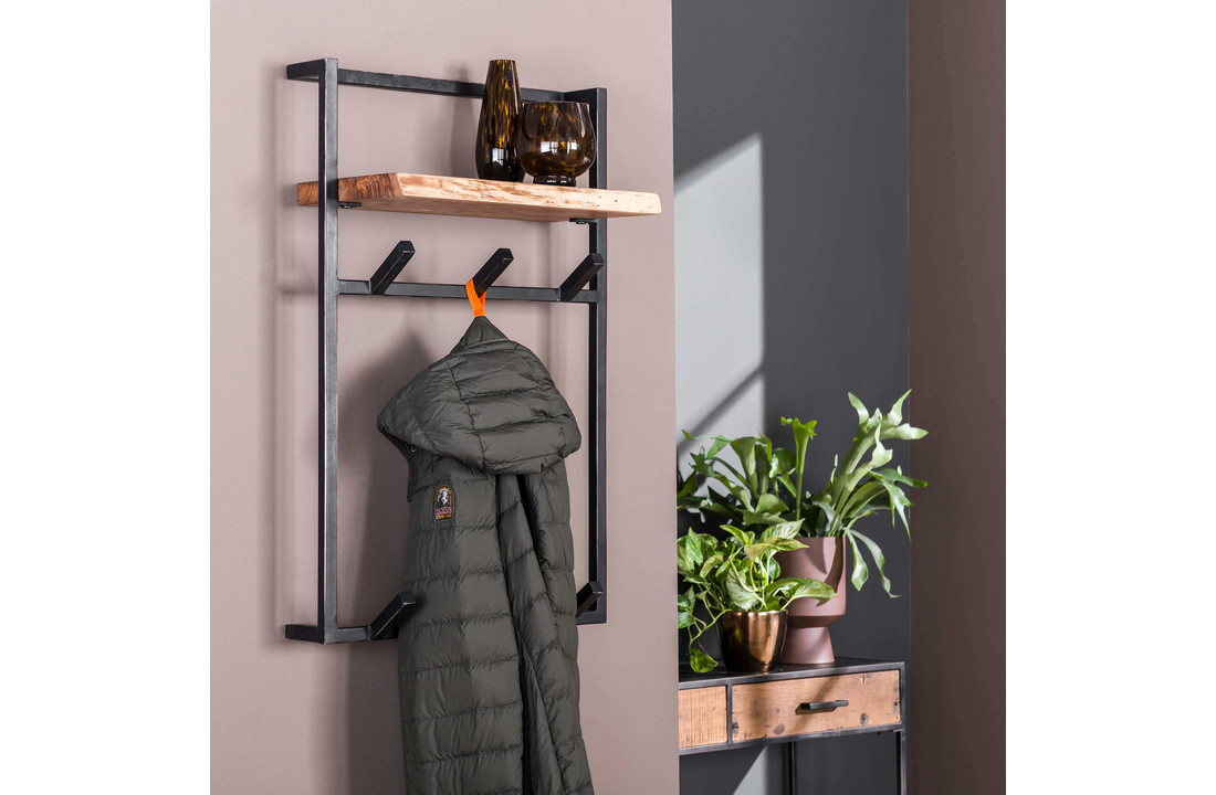 Kapstok Edge 6 haken | met hoedenplank