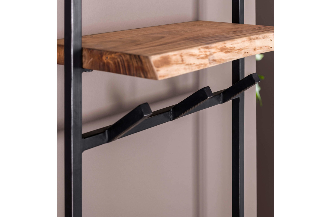 Kapstok Edge 6 haken | met hoedenplank
