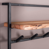 Kapstok Edge | 12 haken & hoedenplank