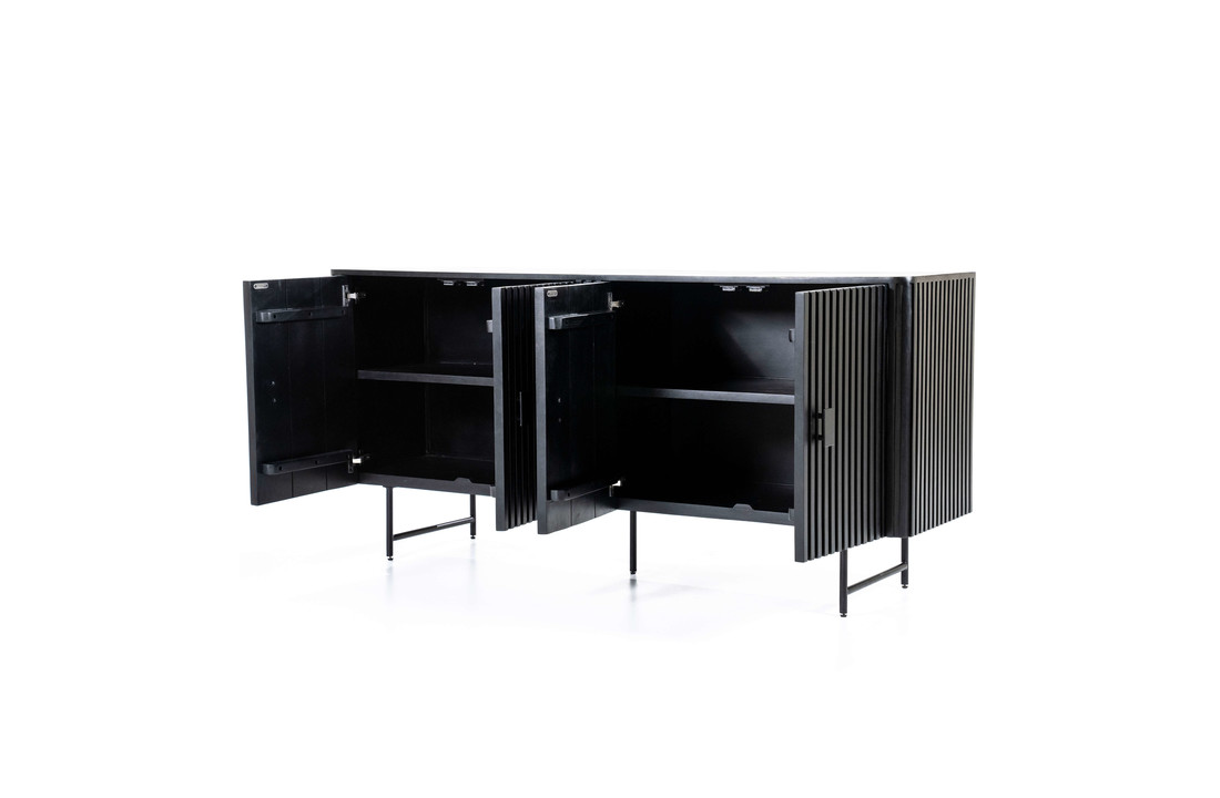 Dressoir Remi zwart | 170 cm