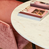 Wit marmeren eettafel Lynn | Rond Ø130
