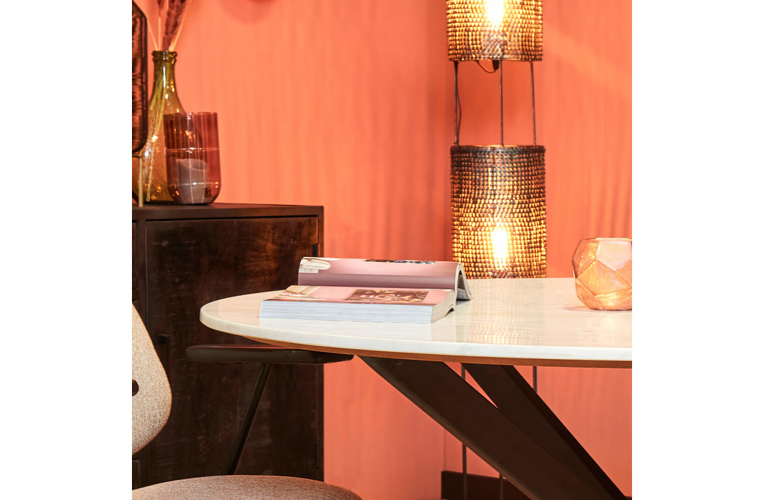 Wit marmeren eettafel Lynn | Rond Ø130