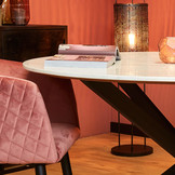 Wit marmeren eettafel Lynn | Rond Ø130
