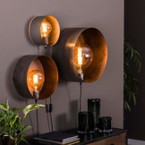 Wandlamp Charger set van drie | Oud zilver