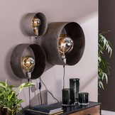 Wandlamp Charger set van drie | Oud zilver