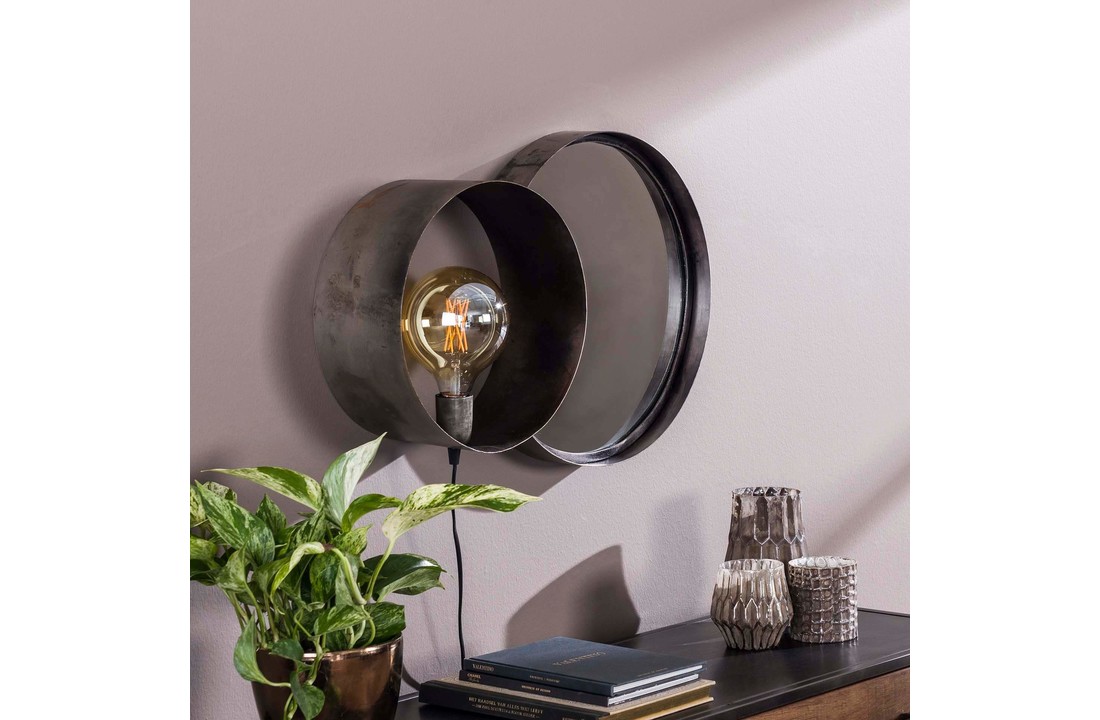 Wandlamp Charger met spiegel