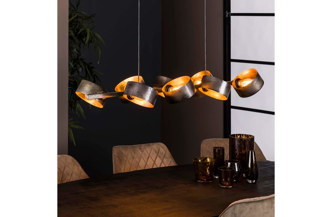 Hanglamp Rotar 8L | Oud zilver