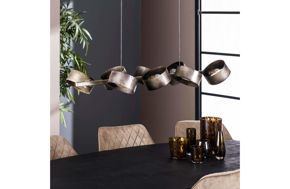 Hanglamp Rotar 8L | Oud zilver