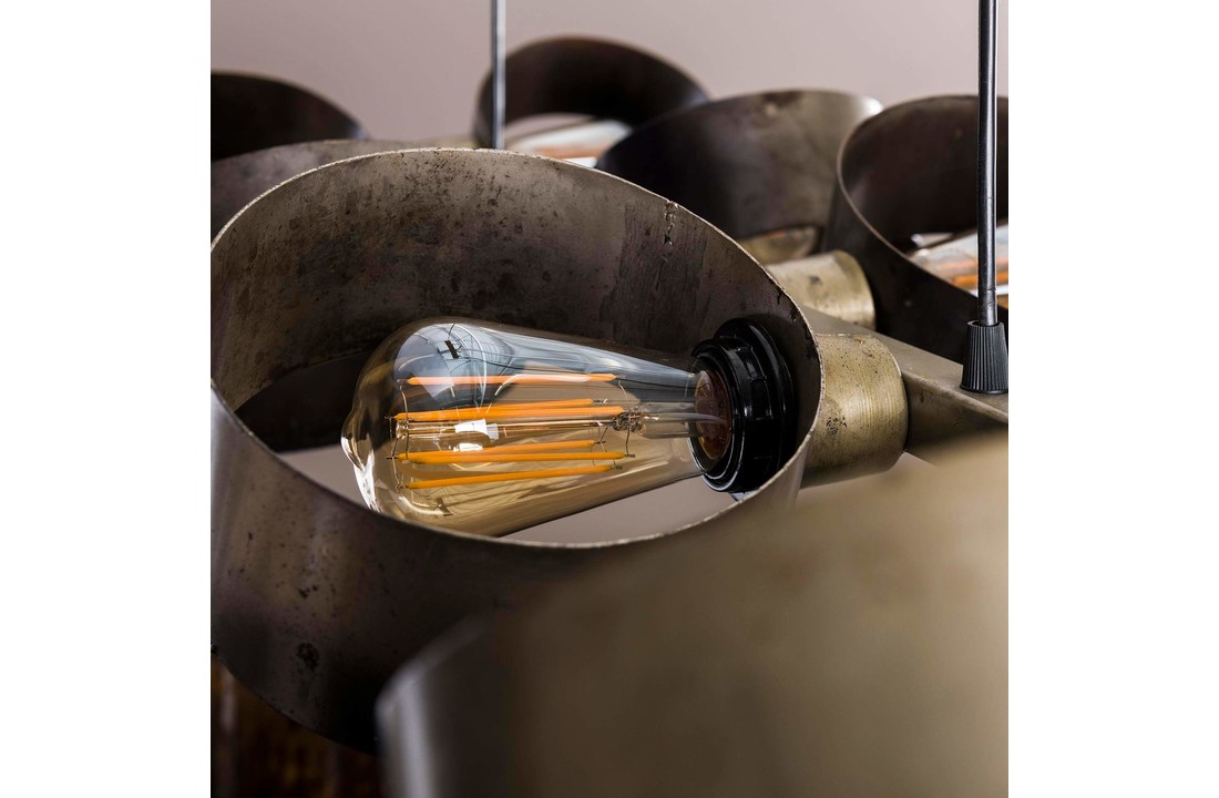 Hanglamp Rotar 8L | Oud zilver