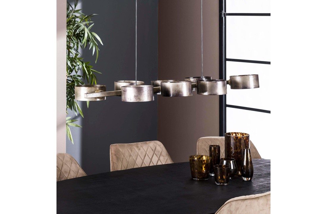Hanglamp Rotar 8L | Oud zilver