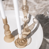 Aurora kandelaars | Set van drie - beige