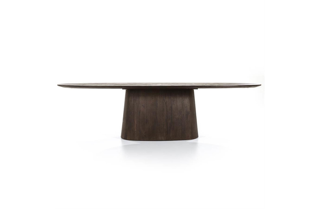 Eettafel Aron ovaal 300x110 - bruin