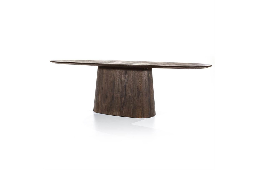 Eettafel Aron ovaal 300x110 - bruin