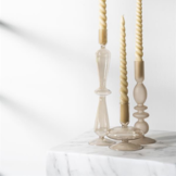 Aurora kandelaars | Set van drie - beige