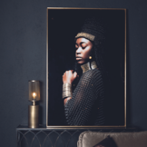 Schilderij Melani | Woman with gold