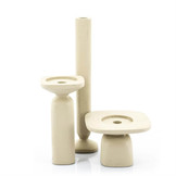 Kaarsenhouder Squand large - beige