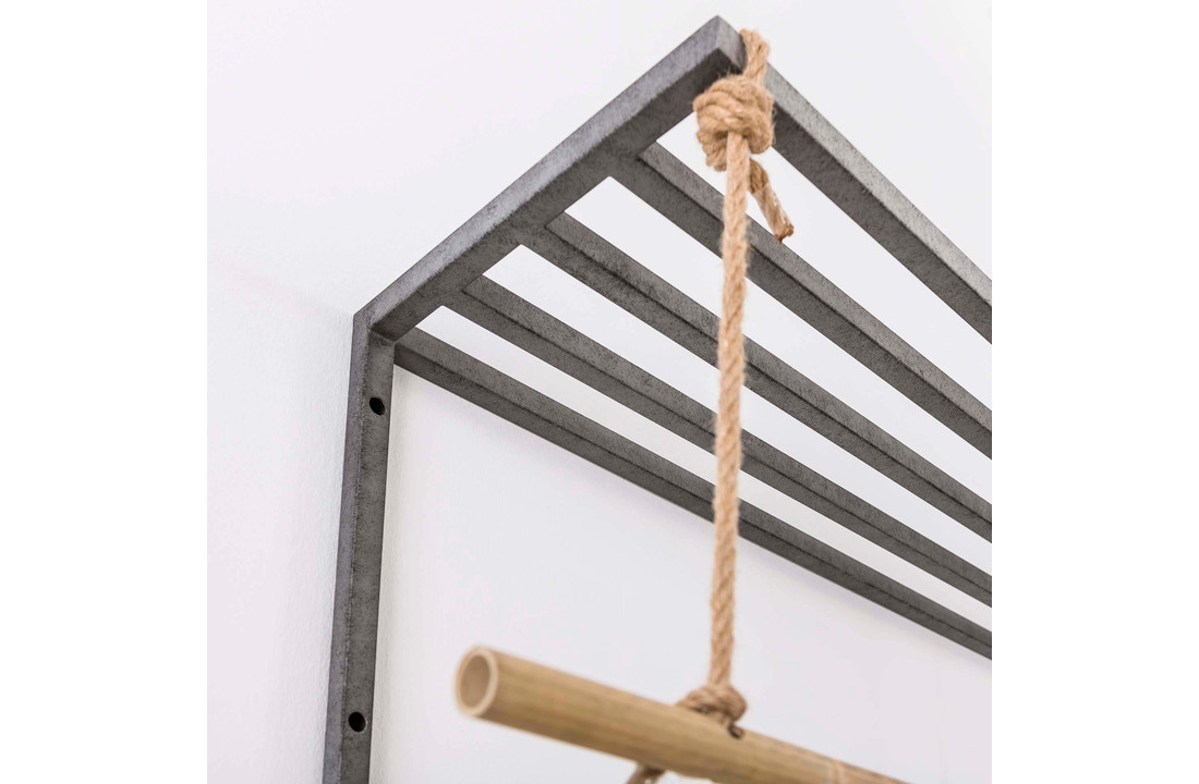Kapstok Metal Bamboo 6 haken | Hoedenplank en roede