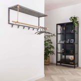 Kapstok Metal Bamboo 6 haken | Hoedenplank en roede