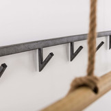 Kapstok Metal Bamboo 6 haken | Hoedenplank en roede