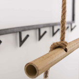 Kapstok Metal Bamboo 6 haken | Hoedenplank en roede
