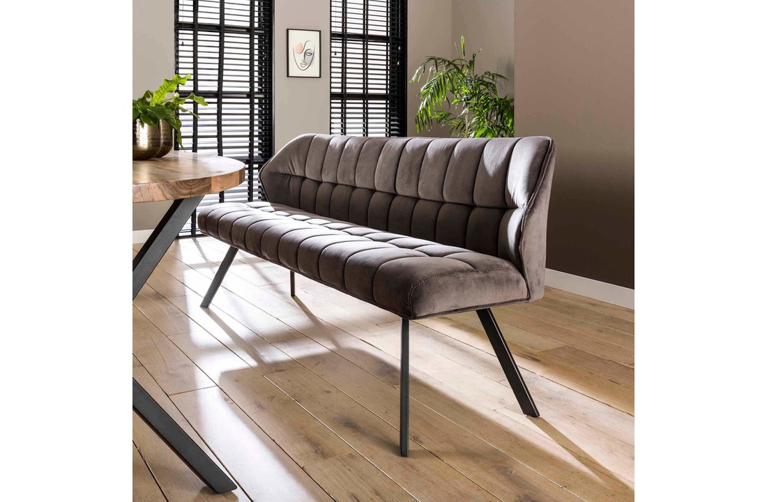 Eetkamerbank Raster antraciet | 180 cm
