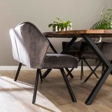 Eetkamerbank Raster antraciet | 180 cm