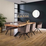 Eetkamerbank Raster antraciet | 180 cm