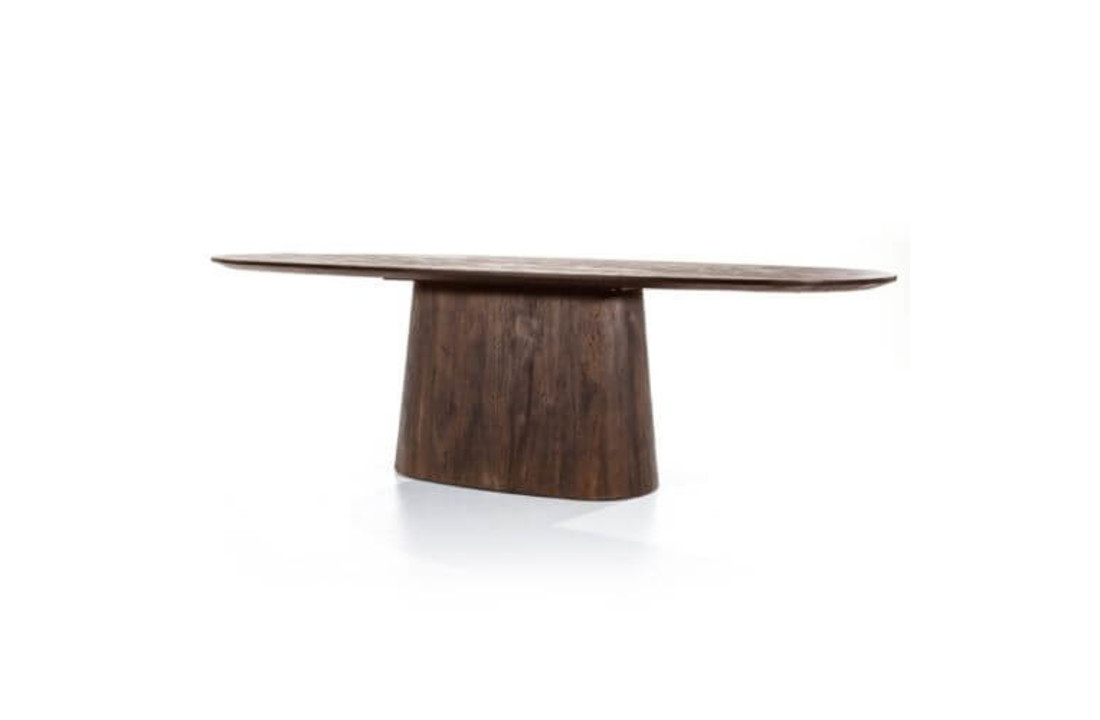 Eettafel Aron ovaal 250x110 - bruin